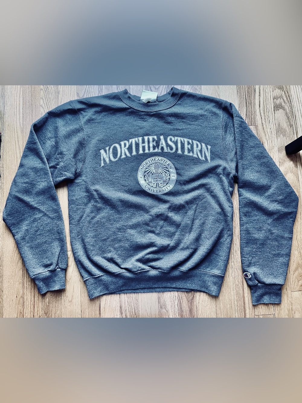 Champion charcoal gray Northeastern Crewneck Sweatshirt size S